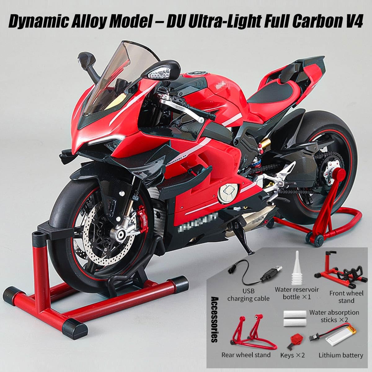 Amazon | 1/7 スケール 合金製 ダイナミック バイクモデル V4トップ